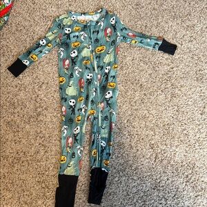 Nightmare before Christmas Posh Peanut  Themed One Piece convertible Pajamas